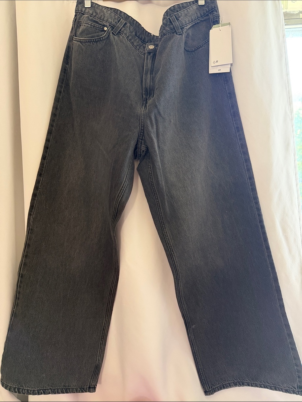 Women’s Black Wide Regular Fit Ultra High Waist Denim